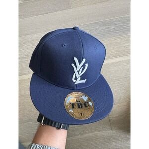 7 1/4 Playboi Carti YVL Fitted Hat Navy White Opium ❤️✅ BRAND NEW SHIPS ASAP